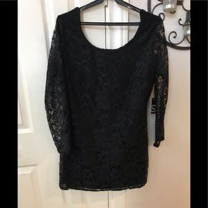 Black Lace Mini Dress
